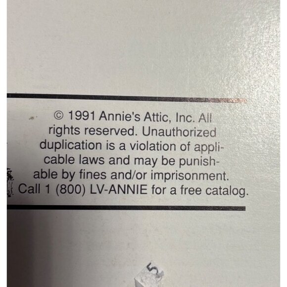 Mockingbird & Bluebonnets Plastic Canvas Pattern Book By Annies Attic 1991 - Picture 2 of 3